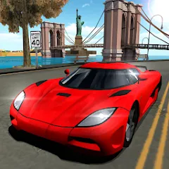 Скачать взлом Car Driving Simulator: NY (Симулятор вождения автомобиля)  [МОД Бесконечные монеты] - последняя версия apk на Андроид