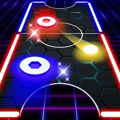 Взломанная Air Hockey Glow HD Ultimate 2D (Эйр)  [МОД Mega Pack] - полная версия apk на Андроид