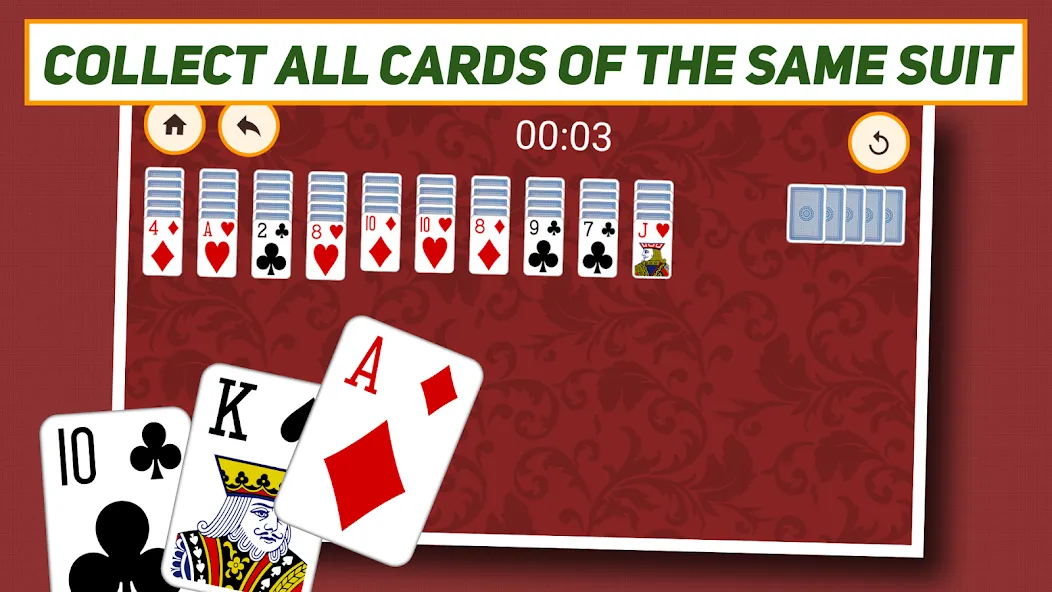 Spider Solitaire: Classic  [МОД Много денег] Screenshot 3