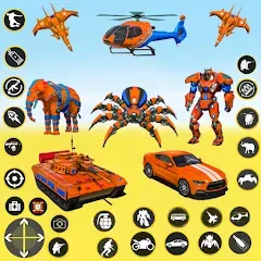 Скачать взломанную Spider Mech Wars - Robot Game  [МОД Меню] - последняя версия apk на Андроид