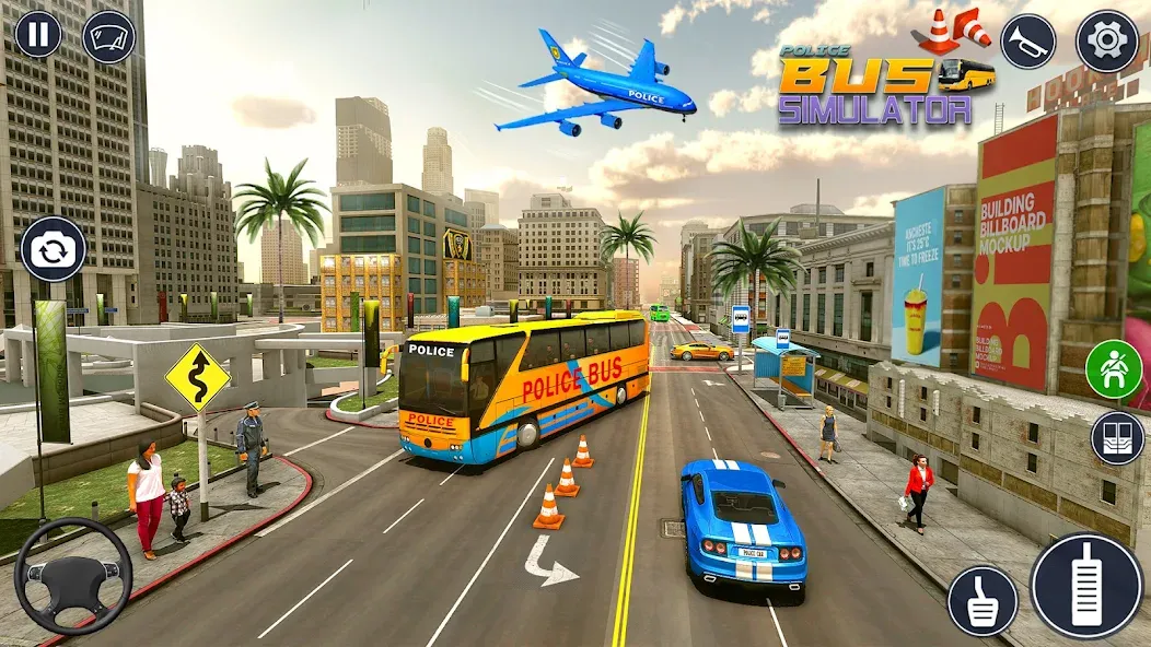 Police Bus Simulator Bus Games  [МОД Mega Pack] Screenshot 4