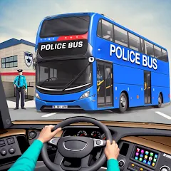 Скачать взломанную Police Bus Simulator Bus Games  [МОД Mega Pack] - стабильная версия apk на Андроид