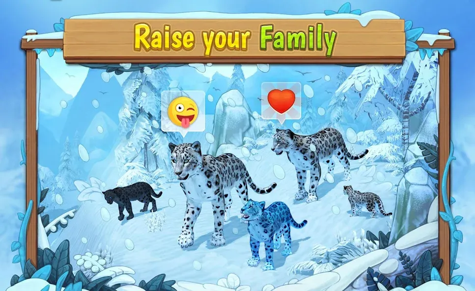 Snow Leopard Family Sim Online  [МОД Menu] Screenshot 1