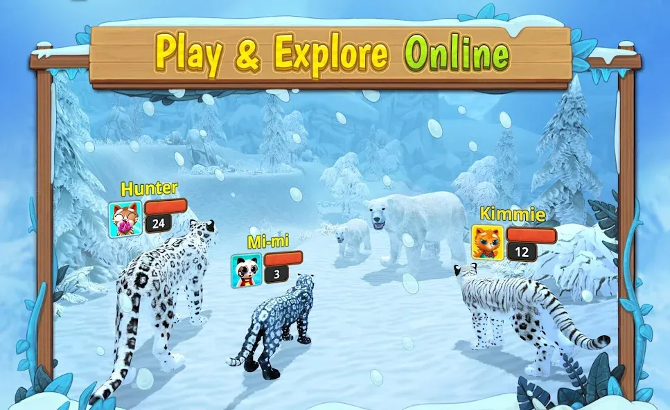 Snow Leopard Family Sim Online  [МОД Menu] Screenshot 3