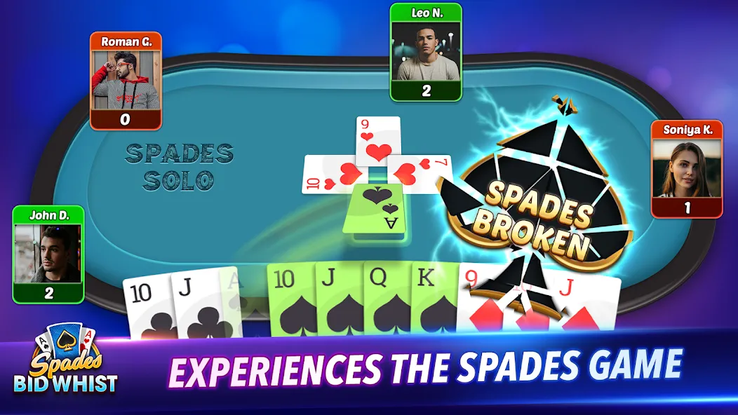 Spades: Bid Whist Classic Game (Бид Вист Классик)  [МОД Unlimited Money] Screenshot 3