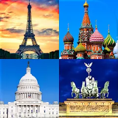 Взломанная Capitals of the World - Quiz  [МОД Unlimited Money] - стабильная версия apk на Андроид