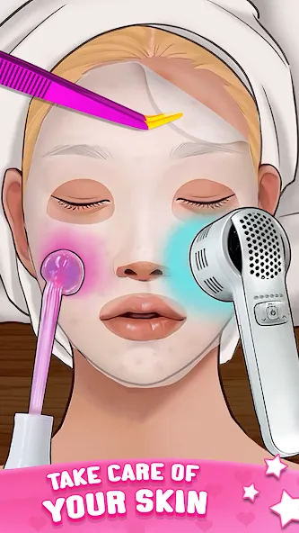 ASMR Doctor Game: Makeup Salon (АСМР автономная сенсорная меридиональная реакция)  [МОД Бесконечные деньги] Screenshot 4