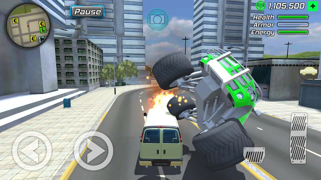 Rope Frog Ninja Hero Car Vegas (Роуп Фрог Ниндзя Герой Кар Вегас)  [МОД Unlocked] Screenshot 3