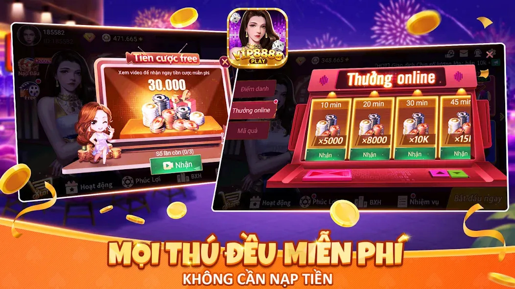 VIP8888 Play - Sòng Bạc ONLINE (ВИП8888 Плей)  [МОД Много монет] Screenshot 2