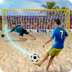 Скачать взломанную Shoot Goal - Beach Soccer Game (Шут)  [МОД Unlocked] - полная версия apk на Андроид