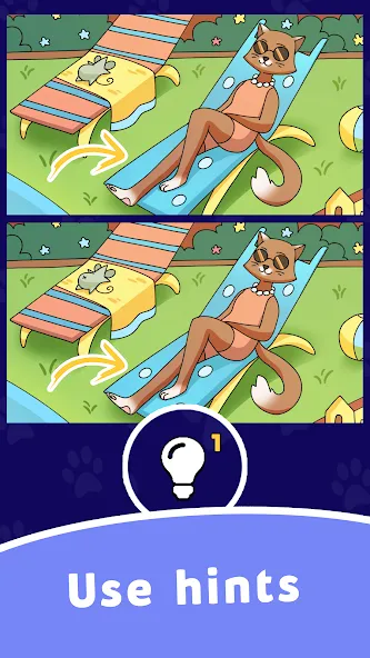 Find Differences: Cute Cats  [МОД Mega Pack] Screenshot 5