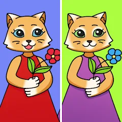 Взломанная Find Differences: Cute Cats  [МОД Mega Pack] - стабильная версия apk на Андроид