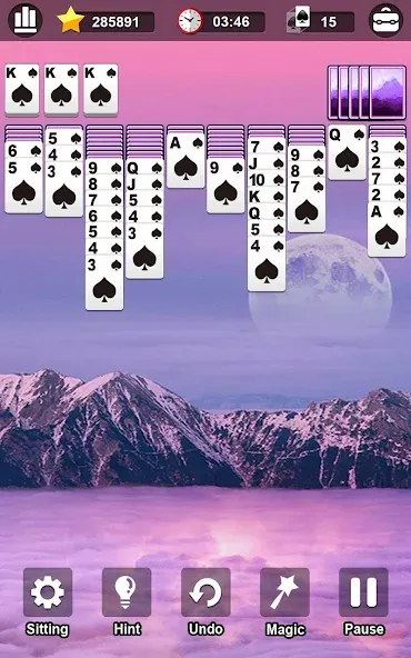 Spider Solitaire  [МОД Unlocked] Screenshot 2