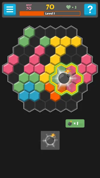 Block Buster - Hex and Square  [МОД Много монет] Screenshot 4