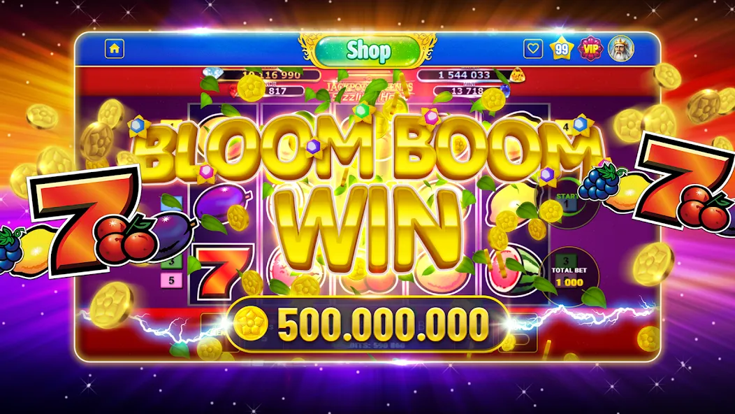 Bloom Boom Casino Slots Online (Блум Бум Казино Слоты Онлайн)  [МОД Все открыто] Screenshot 1