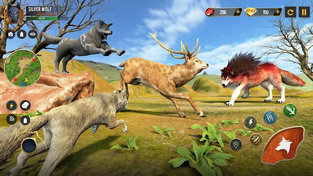 Wild Wolf Simulator Wolf Games  [МОД Меню] Screenshot 5