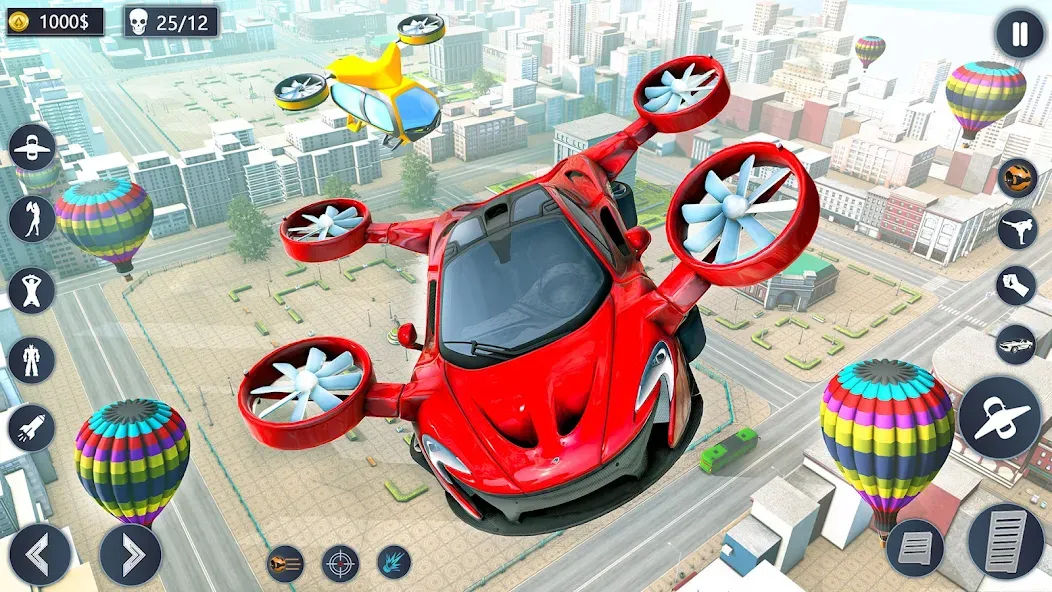 Flying Car Robot Game Car Game  [МОД Бесконечные деньги] Screenshot 1