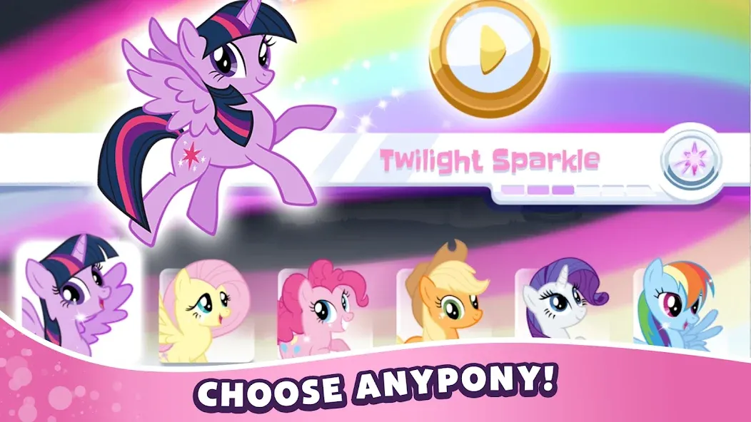 My Little Pony Rainbow Runners (Май Литл Пони)  [МОД Бесконечные монеты] Screenshot 1