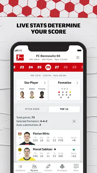 Bundesliga Fantasy Manager (Бундеслига Фэнтези Менеджер)  [МОД Бесконечные монеты] Screenshot 4