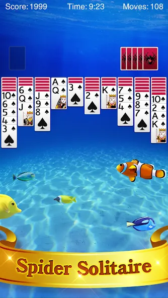 Spider Solitaire  [МОД Бесконечные монеты] Screenshot 1