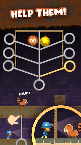 Mine Rescue: Gold Mining Games (Майн Рескью)  [МОД Бесконечные деньги] Screenshot 3