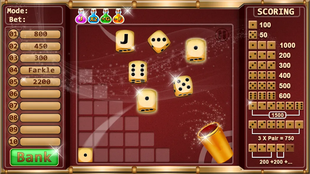 Farkle - Dice Game (Фаркл)  [МОД Menu] Screenshot 2