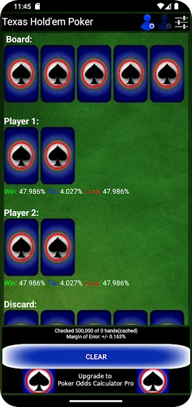 Poker Odds Calculator (Покер Оддс Калькулятор)  [МОД Бесконечные монеты] Screenshot 2