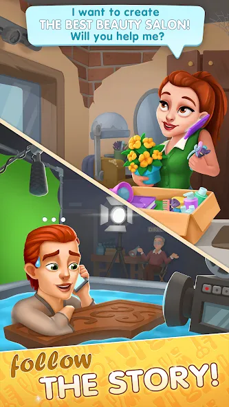 Beauty Tycoon: Hair Salon Game (Бьюти Тайкун)  [МОД Бесконечные монеты] Screenshot 1