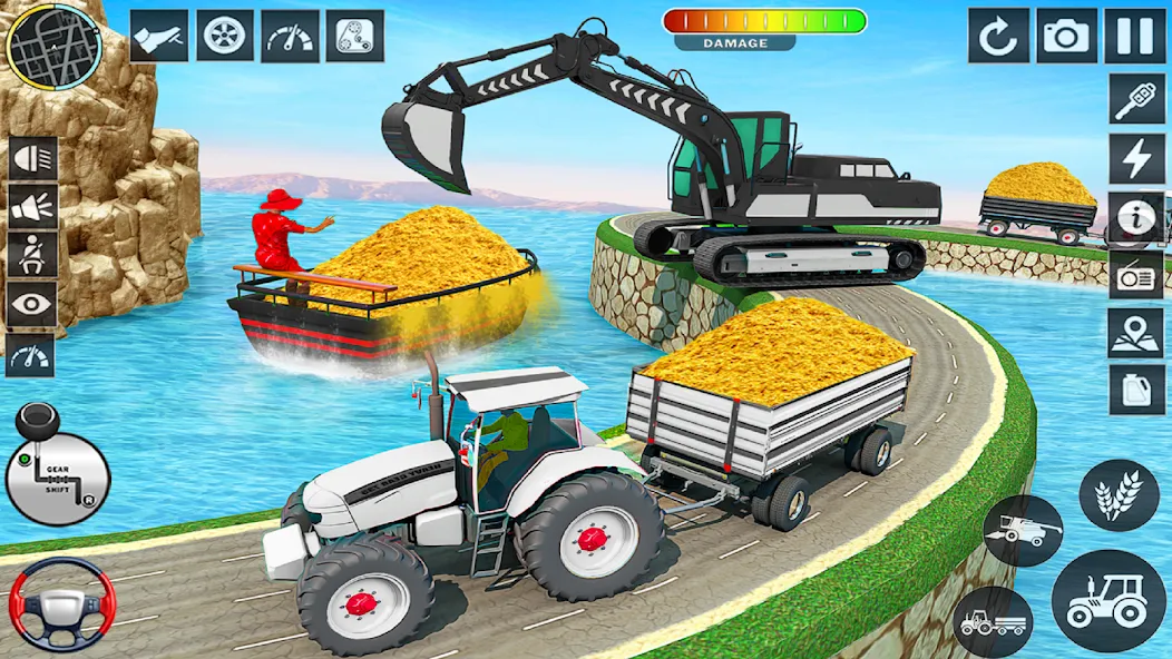 Big Tractor Farming Simulator (Биг Трактор Фарминг Симулятор)  [МОД Много денег] Screenshot 2