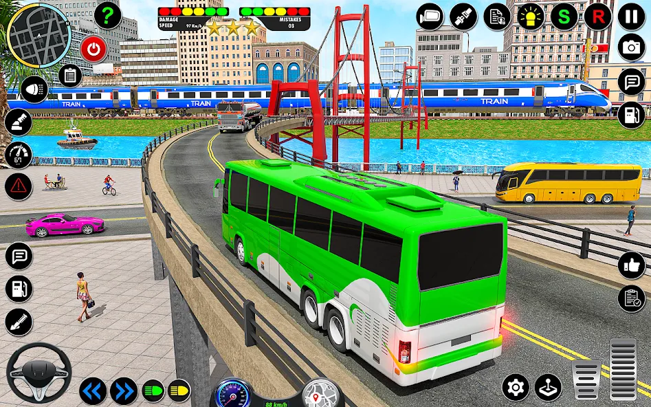 City Bus Simulator 3D Bus Game (Симулятор городского автобуса 3D  игра   )  [МОД Много монет] Screenshot 4