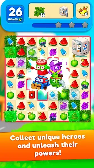 Sugar Heroes - match 3 game  [МОД Unlocked] Screenshot 2