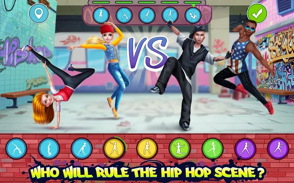 Hip Hop Battle - Girls vs Boys  [МОД Бесконечные монеты] Screenshot 1