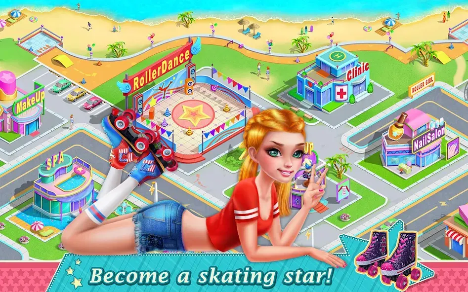 Roller Skating Girls  [МОД Много денег] Screenshot 5