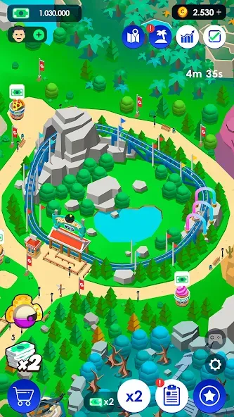 Idle Theme Park Tycoon (Айдел Тем Парк Тайкун)  [МОД Меню] Screenshot 4