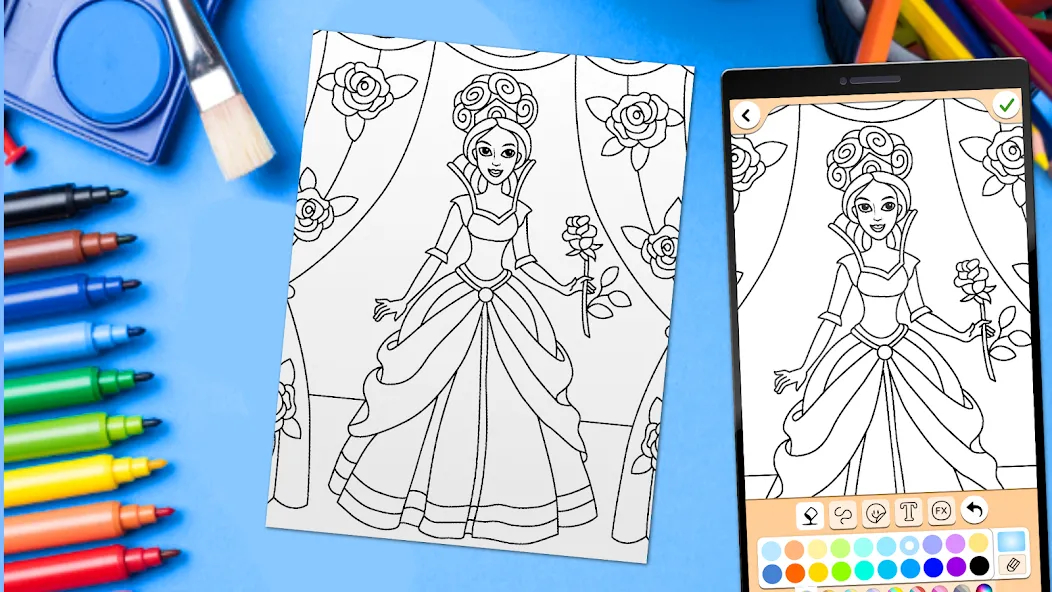 Coloring for girls and women  [МОД Много монет] Screenshot 5