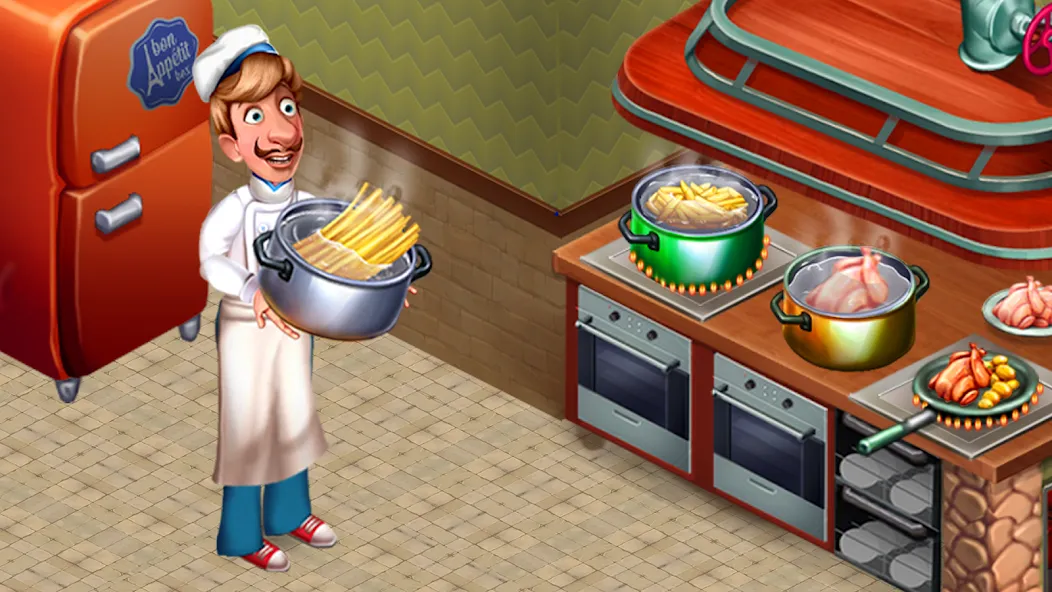 Cooking Team: Restaurant Games  [МОД Бесконечные деньги] Screenshot 2