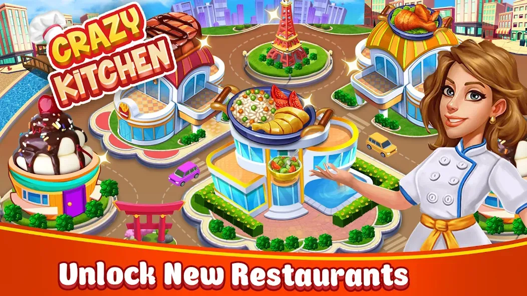 Food Game Crazy Super Chef  [МОД Меню] Screenshot 1