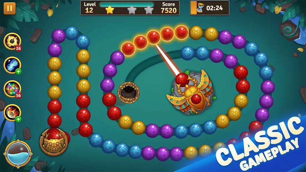 Jungle Marble Blast  [МОД Бесконечные деньги] Screenshot 1