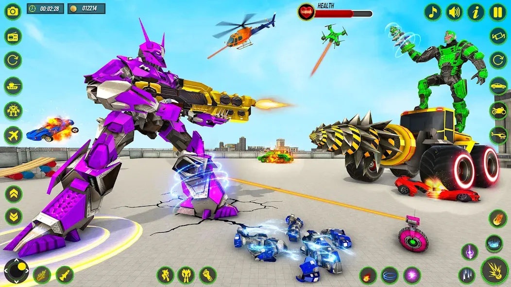 Bull Robot Car Game:Robot Game  [МОД Меню] Screenshot 5