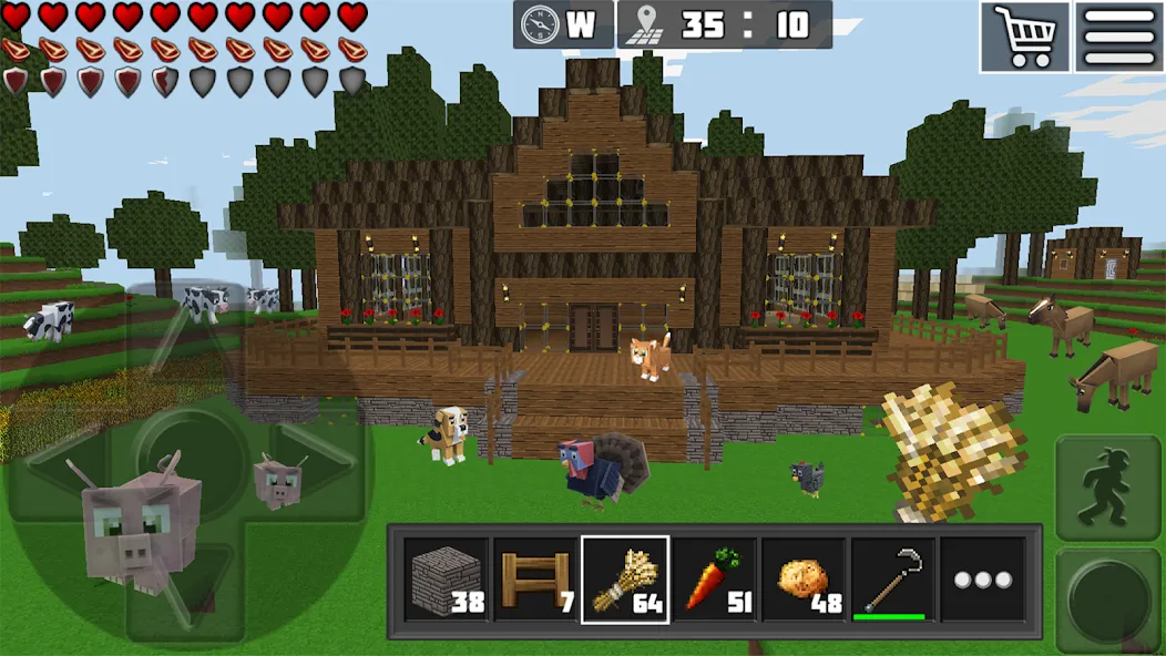 World Craft: Block Craftsman  [МОД Menu] Screenshot 2