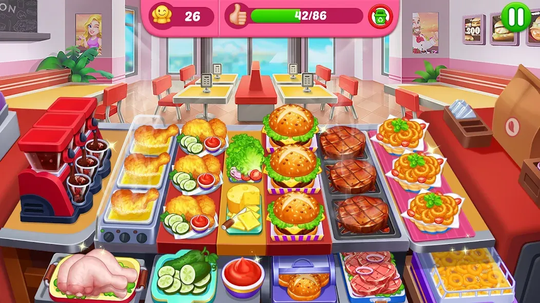 Crazy Cooking Diner: Chef Game (Крейзи кукинг дайнер)  [МОД Много денег] Screenshot 1