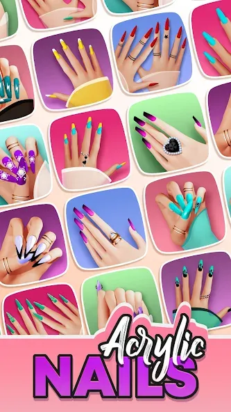 Acrylic Nails!  [МОД Menu] Screenshot 1