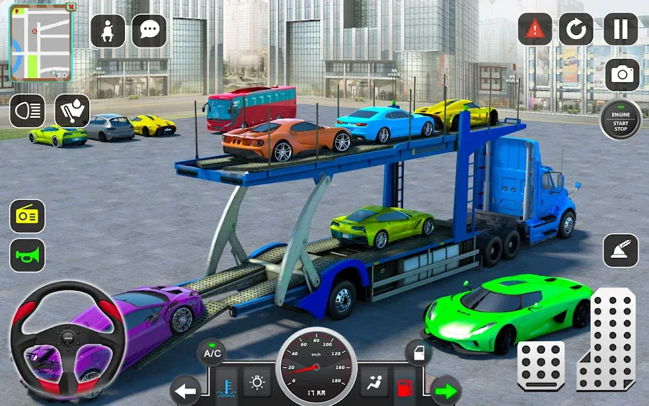 Trailer Truck Car Transport 3D  [МОД Все открыто] Screenshot 5