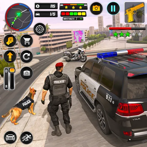 Police Car Chase Car Games  [МОД Много денег] Screenshot 1