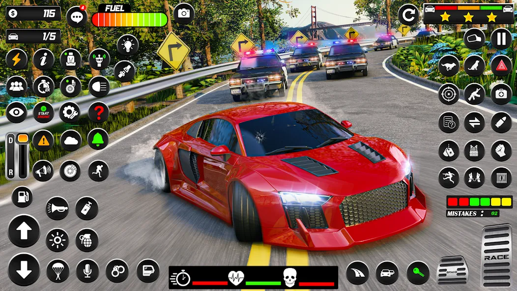 Police Car Chase Car Games  [МОД Много денег] Screenshot 4