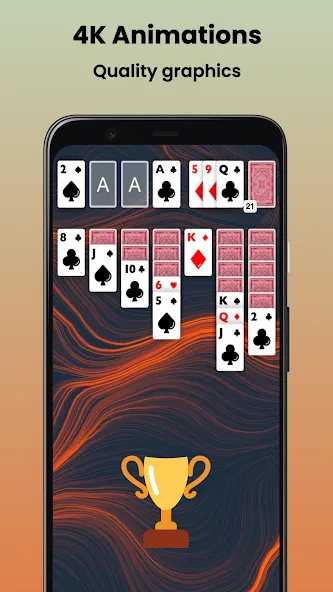 Klondike Solitaire Offline  [МОД Unlimited Money] Screenshot 4