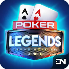 Скачать взломанную Poker Legends - Texas Hold'em (Покер Легенды)  [МОД Много денег] - стабильная версия apk на Андроид