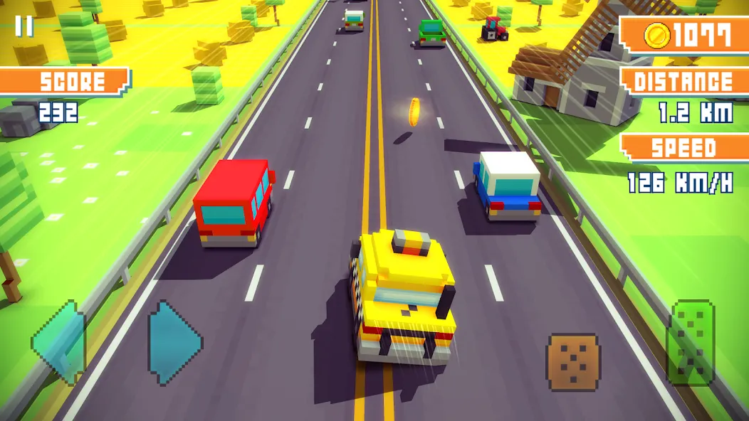 Blocky Highway: Traffic Racing (Блоки Хайвей)  [МОД Menu] Screenshot 5