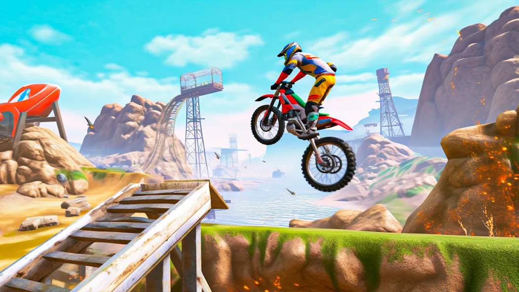 Ultimate Bike Stunt: Bike Game (Ультимейт Байк Стант)  [МОД Бесконечные монеты] Screenshot 4