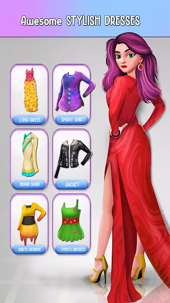 Fashion Stylist Makeup Dressup  [МОД Много монет] Screenshot 2